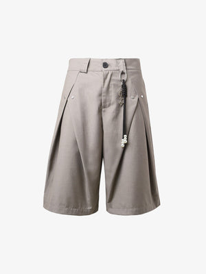 Vintage Deconstructed Pleated Shorts 