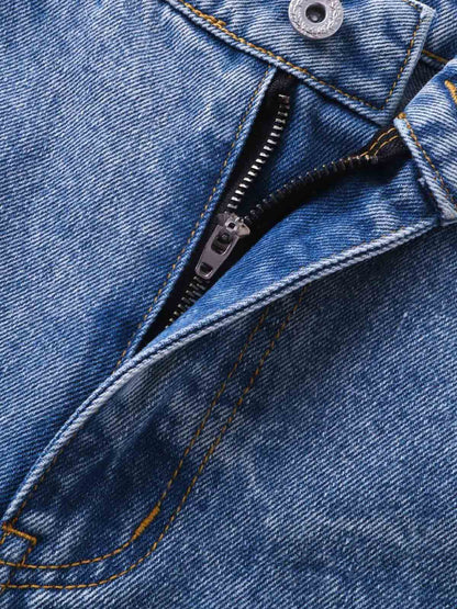 Y2K Faded Stacked Denim Jeans