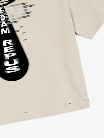 UFO Graphic Crop Tee
