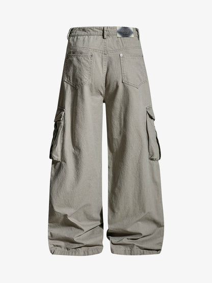 Ruched Cuffs Curved Cargo Pants 