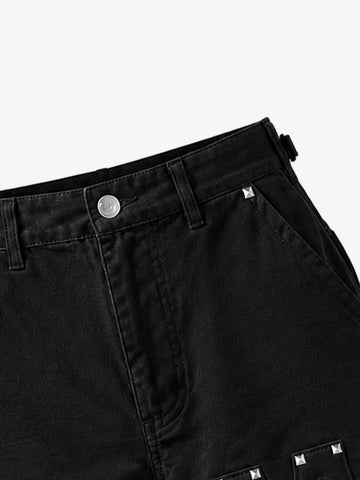 Studded Appliqué Cargo Shorts