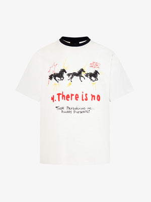 T-Shirt mit Pferde-Graffiti-Grafikdruck