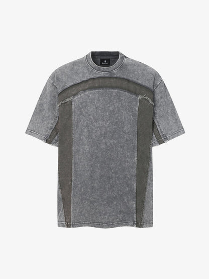 Panel Stitch Cotton T-Shirt 