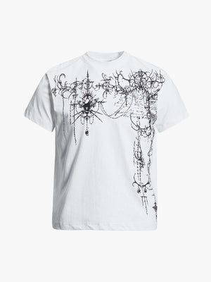T-Shirt mit gotischem Dornenmuster