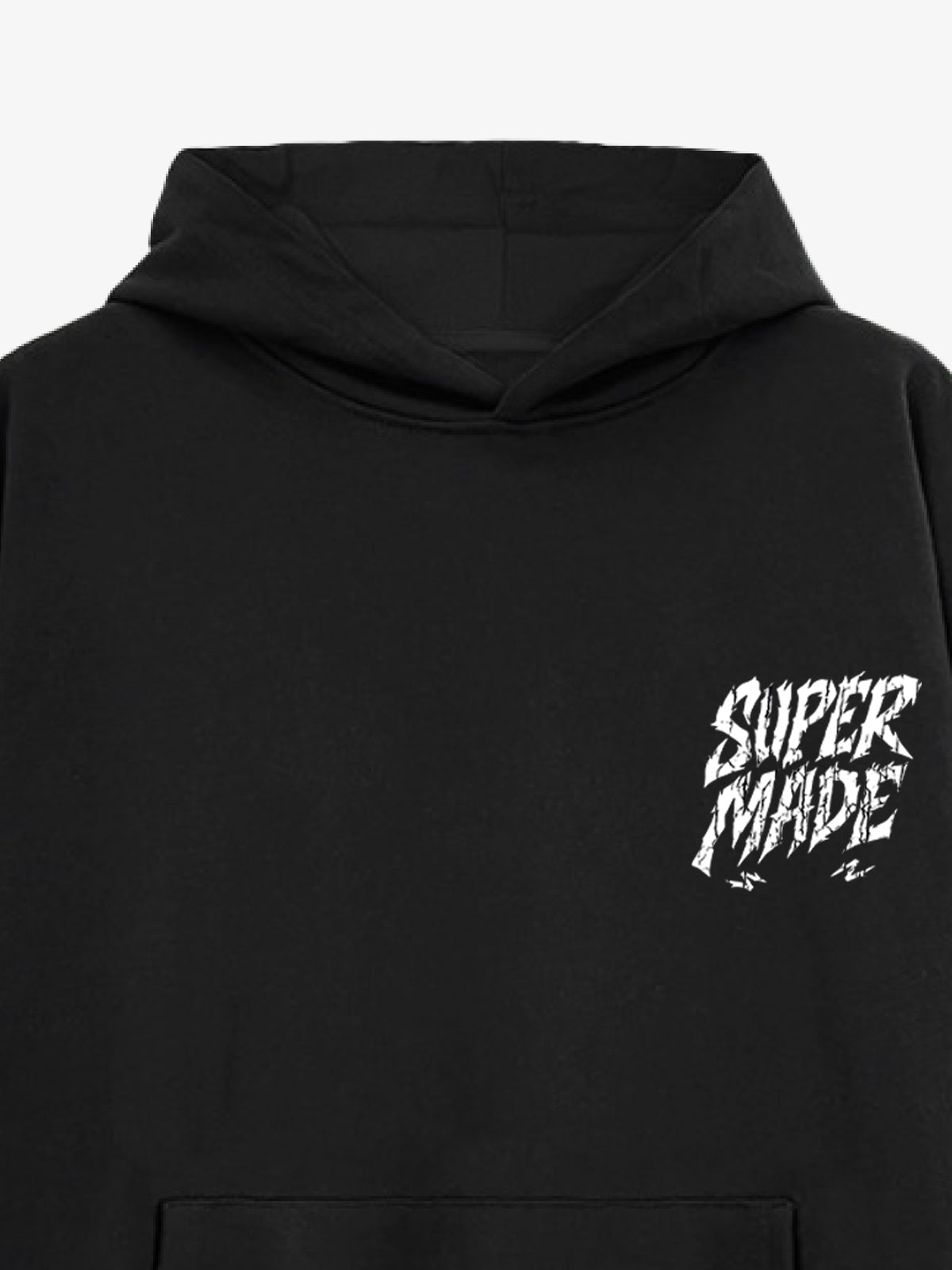 Distressed Graphic Bold Angel Wings Design Hoodie 