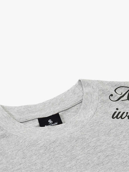 Rose Cross Slogan Graphic T-Shirt 