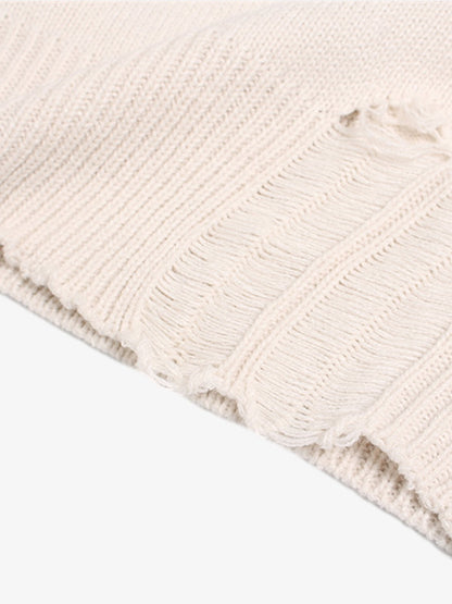 Heavy Cut Turtleneck Cardigan Zipper Sweater 