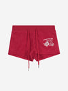 Sportliche Shorts aus Frottee mit Hibiskusmuster