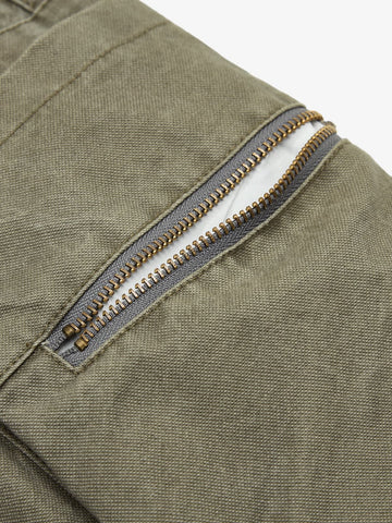 Vintage Utility Studded Cross Straight Leg Pants 