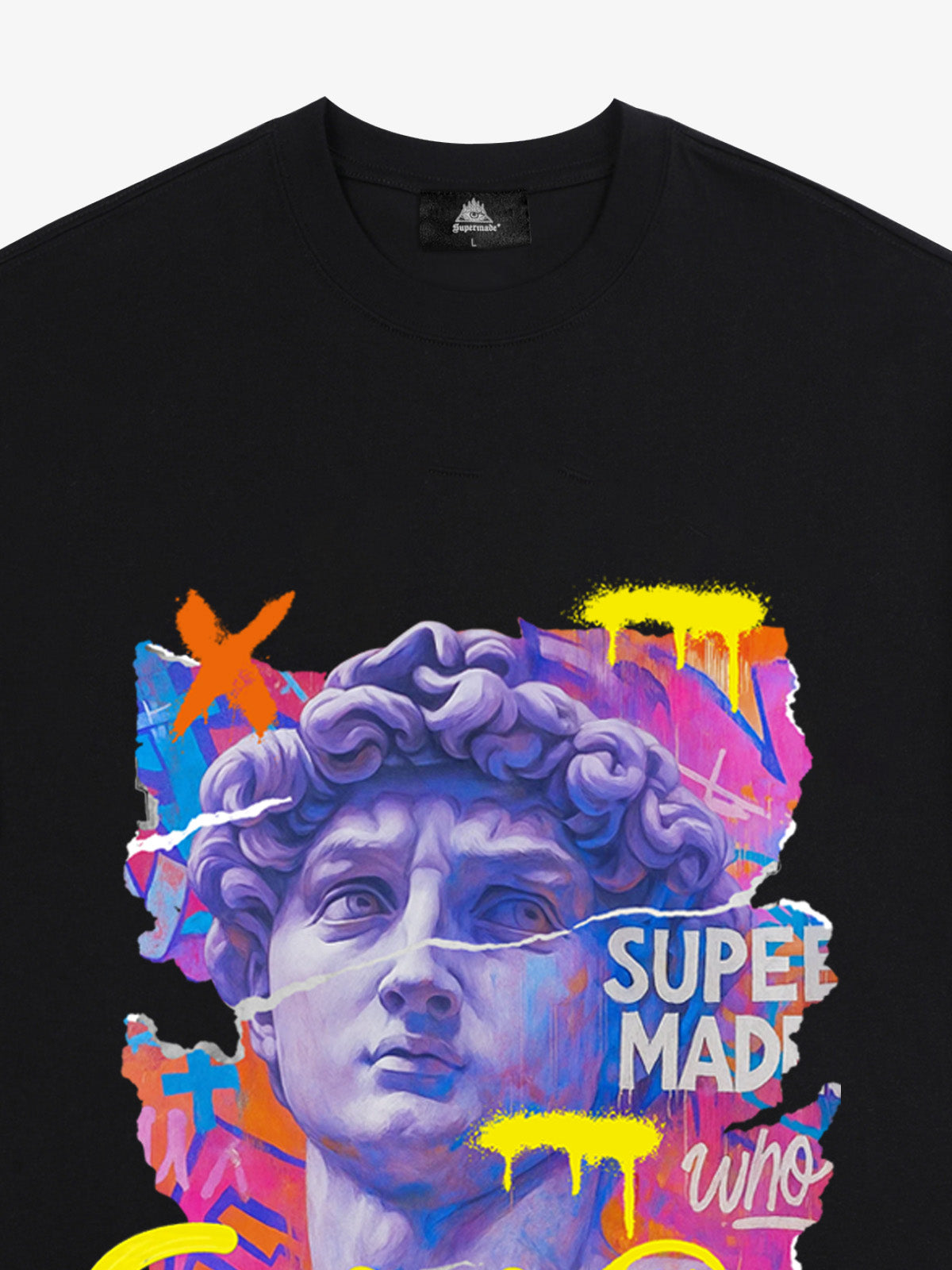 David Sculpture Vibrant Graffiti Art T-Shirt 