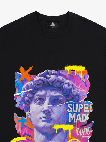 David Sculpture Vibrant Graffiti Art T-Shirt 