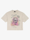 Distressed Heart Cutout Skull Mask Graphic T-Shirt 