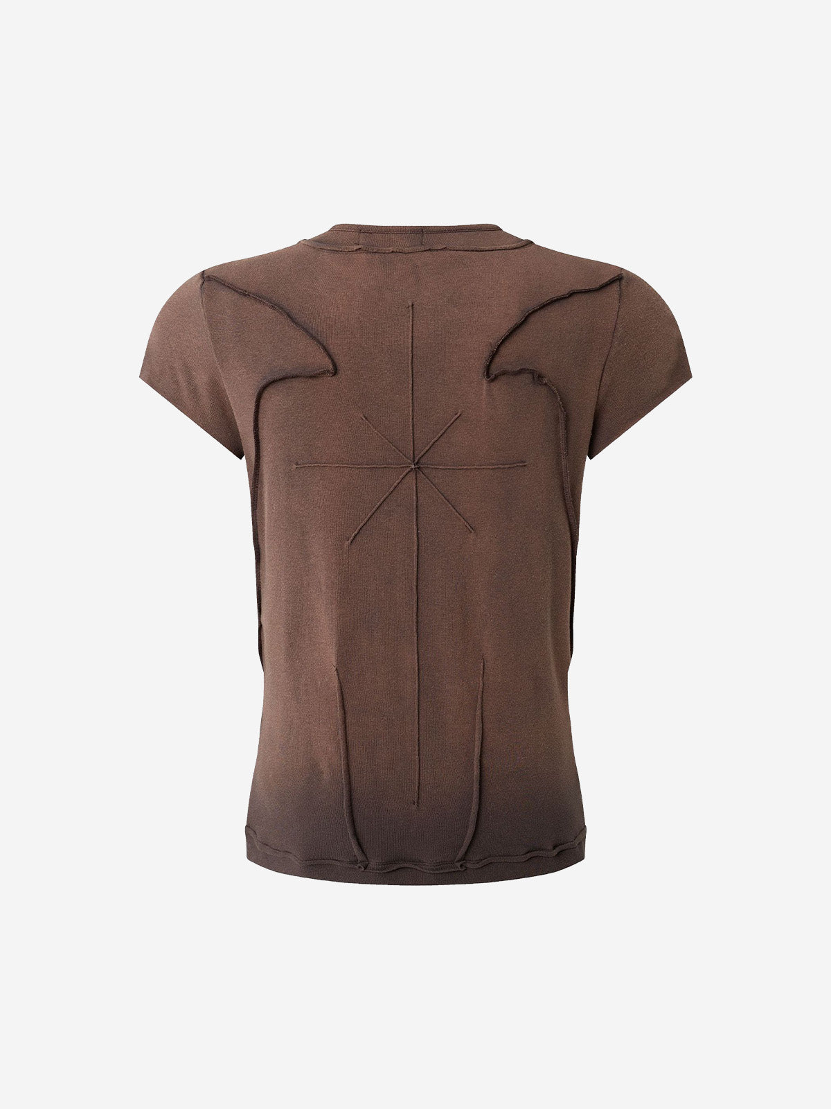 Skorpion-besticktes T-Shirt mit sichtbaren Nähten