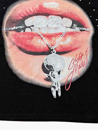 Street Mouth Grafikdruck-T-Shirt