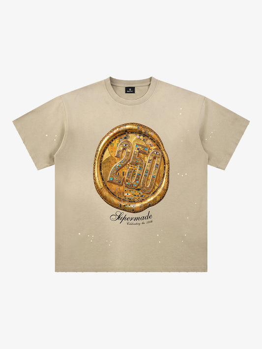 Vintage Gold Crest Graphic T-Shirt 