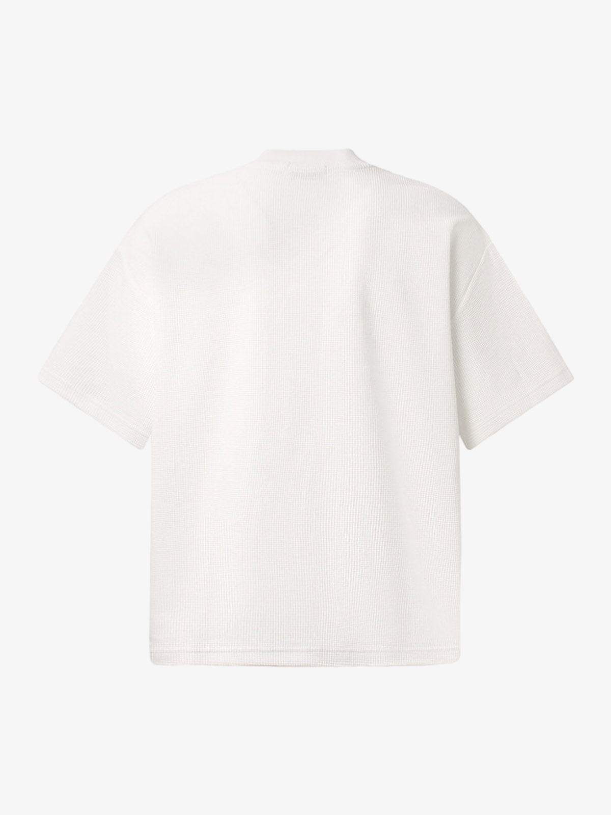 Waffelstrick-T-Shirt mit seitlichem Schriftzug