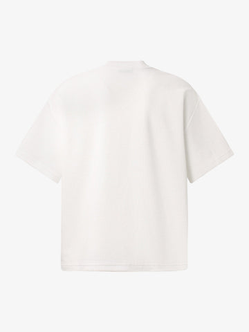 Waffelstrick-T-Shirt mit seitlichem Schriftzug