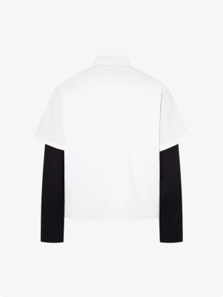 Tribal Flame Layered Cotton Linen Shirt 