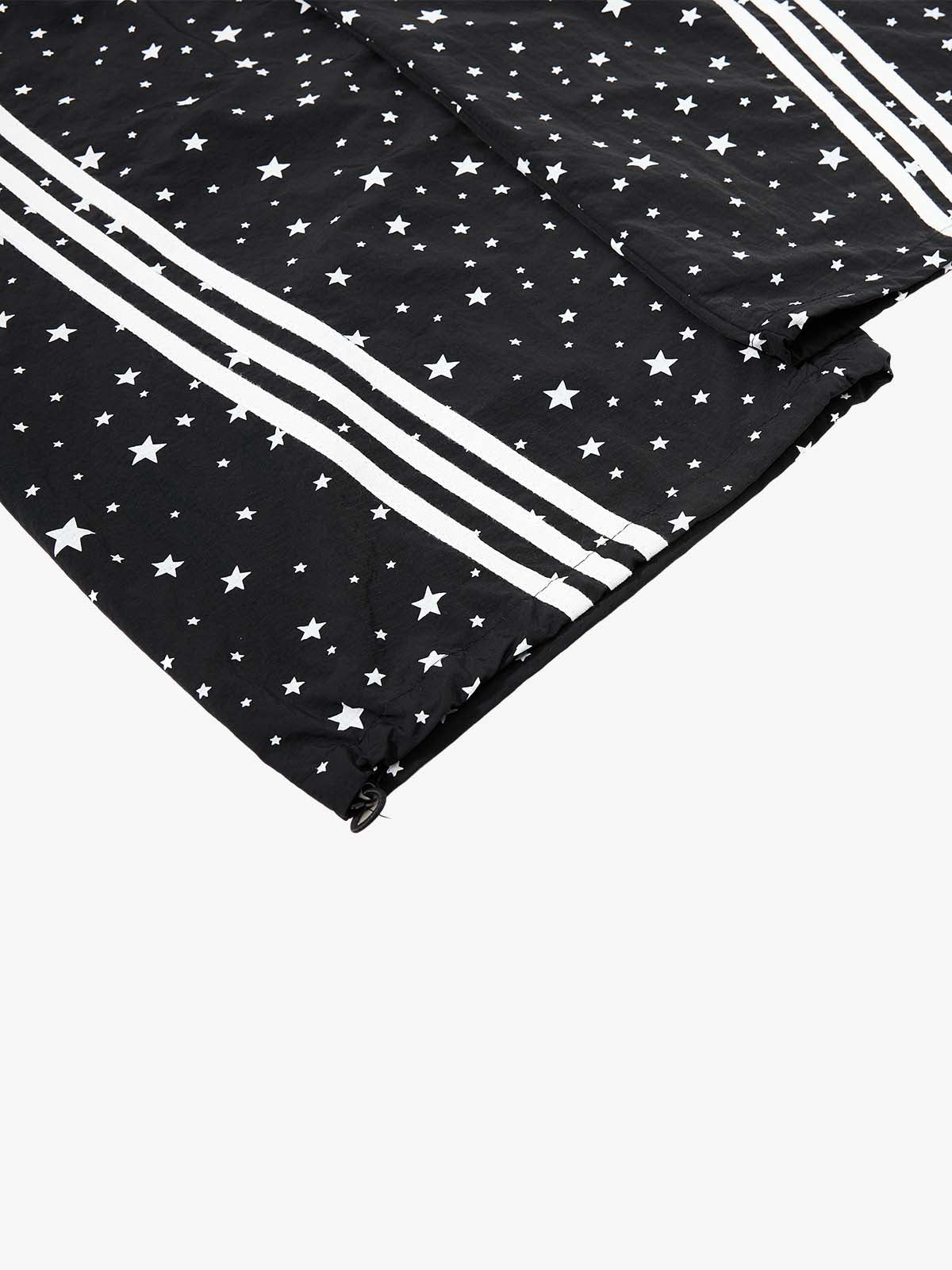 Star Pattern Side Stripe Baggy Track Pants 