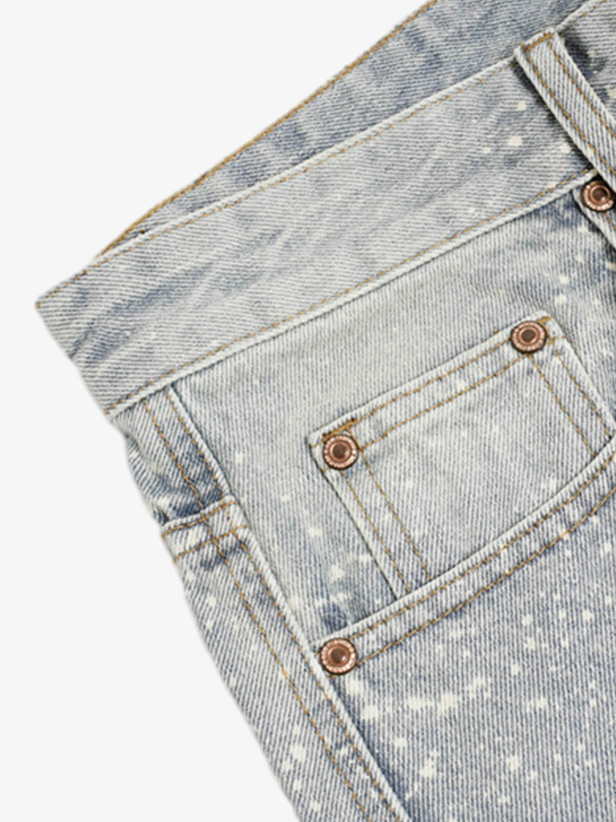 Jeansshorts mit Farbspritzern