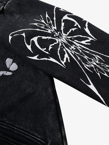 Punk Gothic Butterfly Graphic Streetwear Jacket 