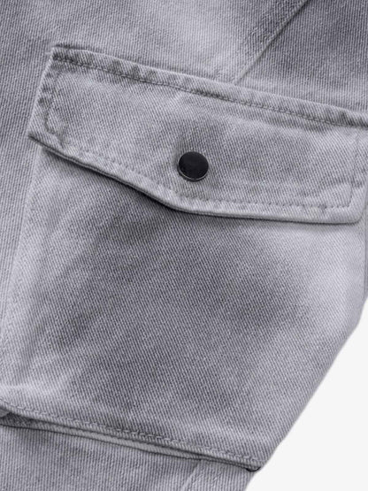 Vintage Cargo-Jeans mit doppeltem Bund