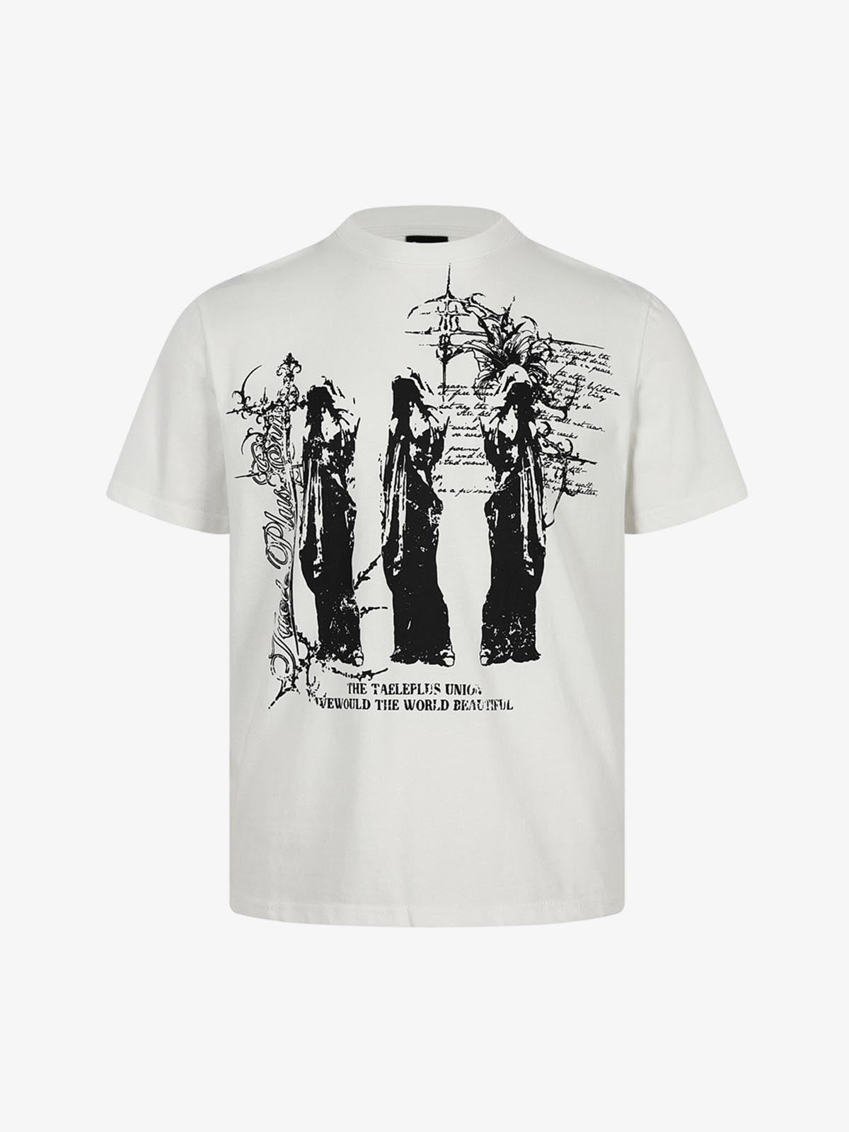 Gothic Statuette Cotton Jersey T-Shirt 