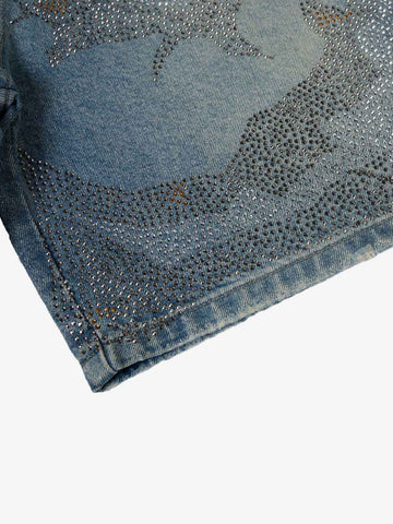 Mountain Motif Bermuda Shorts