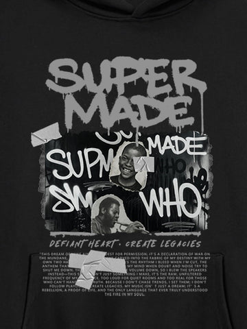 Trendy Retro Graffiti Character Hoodie 