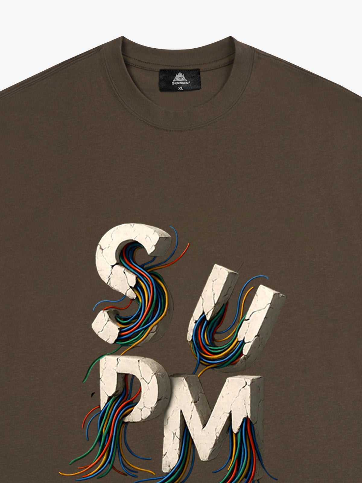 SPMD Letter Cable Graphic T-Shirt 
