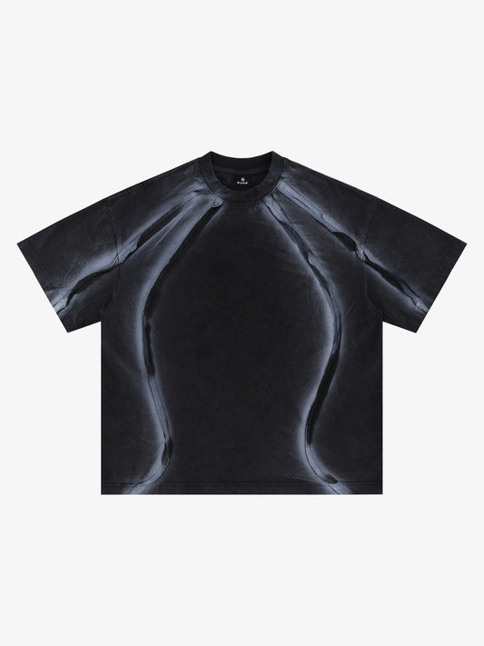 Retro Structured Panels T-Shirt 