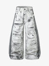 Oversized-T-Shirt mit abstraktem Grafikprint – Baumwollmischung, lockere Passform