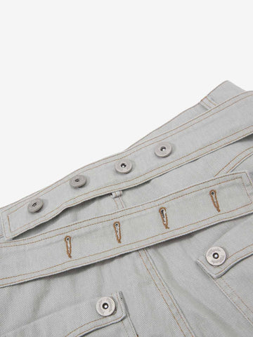 Cross Buckle Strap Wide Leg Pants 