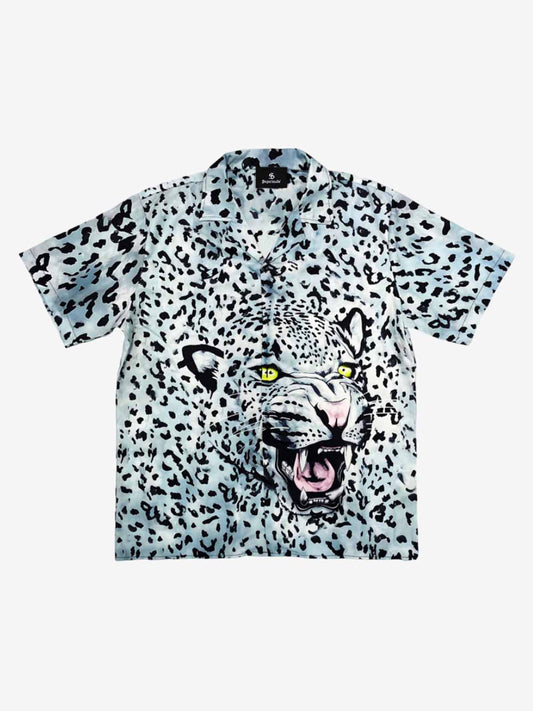 Vintage 3D Leopardenkopf-Shirt