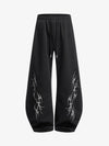 Retro Tribal Print Wide Leg Barrel Pants 