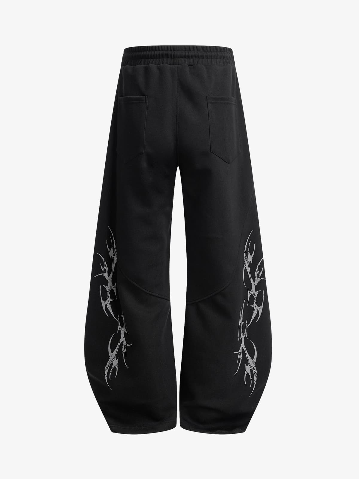 Retro Tribal Print Wide Leg Barrel Pants 