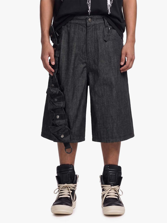 Cargo-Shorts mit seitlichen Riemen