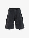 Cargoshorts im Used-Look mit Kettendetail