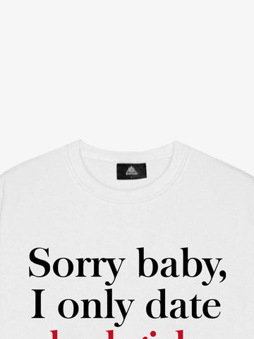 Thesupermade Street Contrast Design Letter Print Round Neck Sweatshirt 