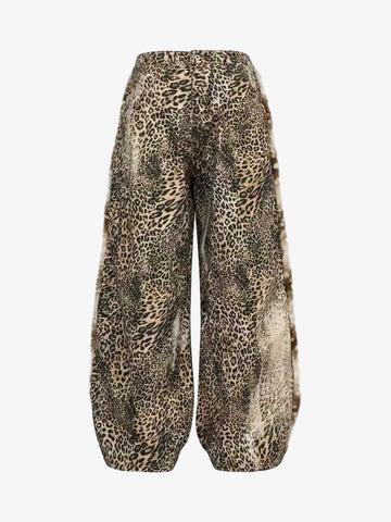 Vintage Cargohose mit Leopardenmuster