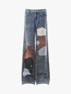Denim-Jeans im Vintage-Stil mit 3D-Applikation