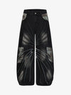 Butterfly Spray Graphic Camo Pocket Barrel Jeans 