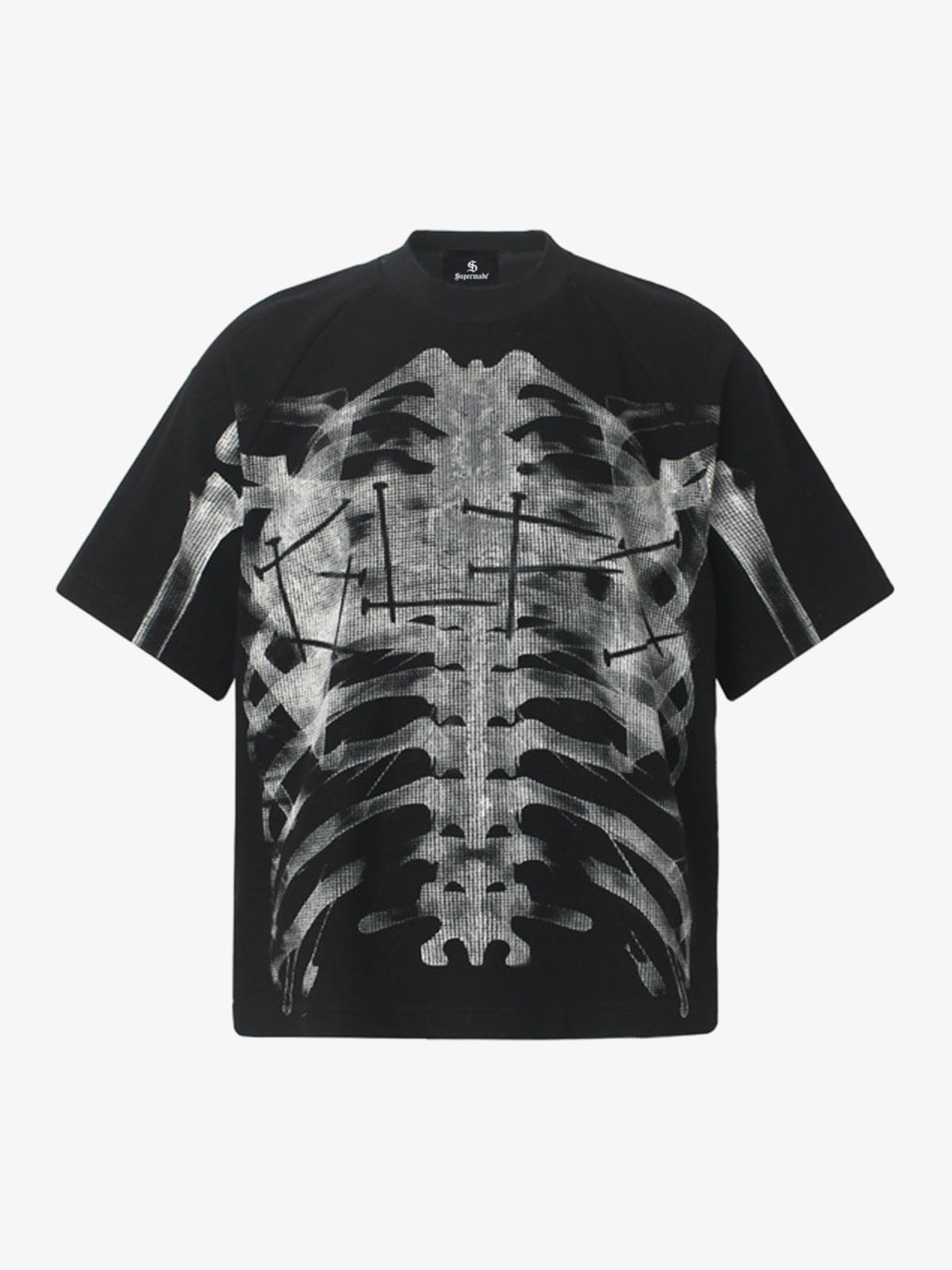 T-Shirt mit Rippenmuster und Farbverlauf