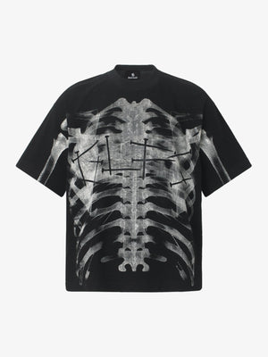 T-Shirt mit Rippenmuster und Farbverlauf