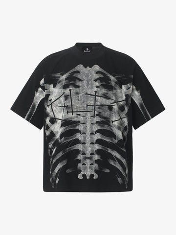 T-Shirt mit Rippenmuster und Farbverlauf
