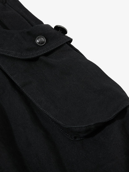 Military Cargo Wide-Leg Shorts – Multi-Button Utility Design