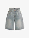 Jeansshorts mit Farbspritzern