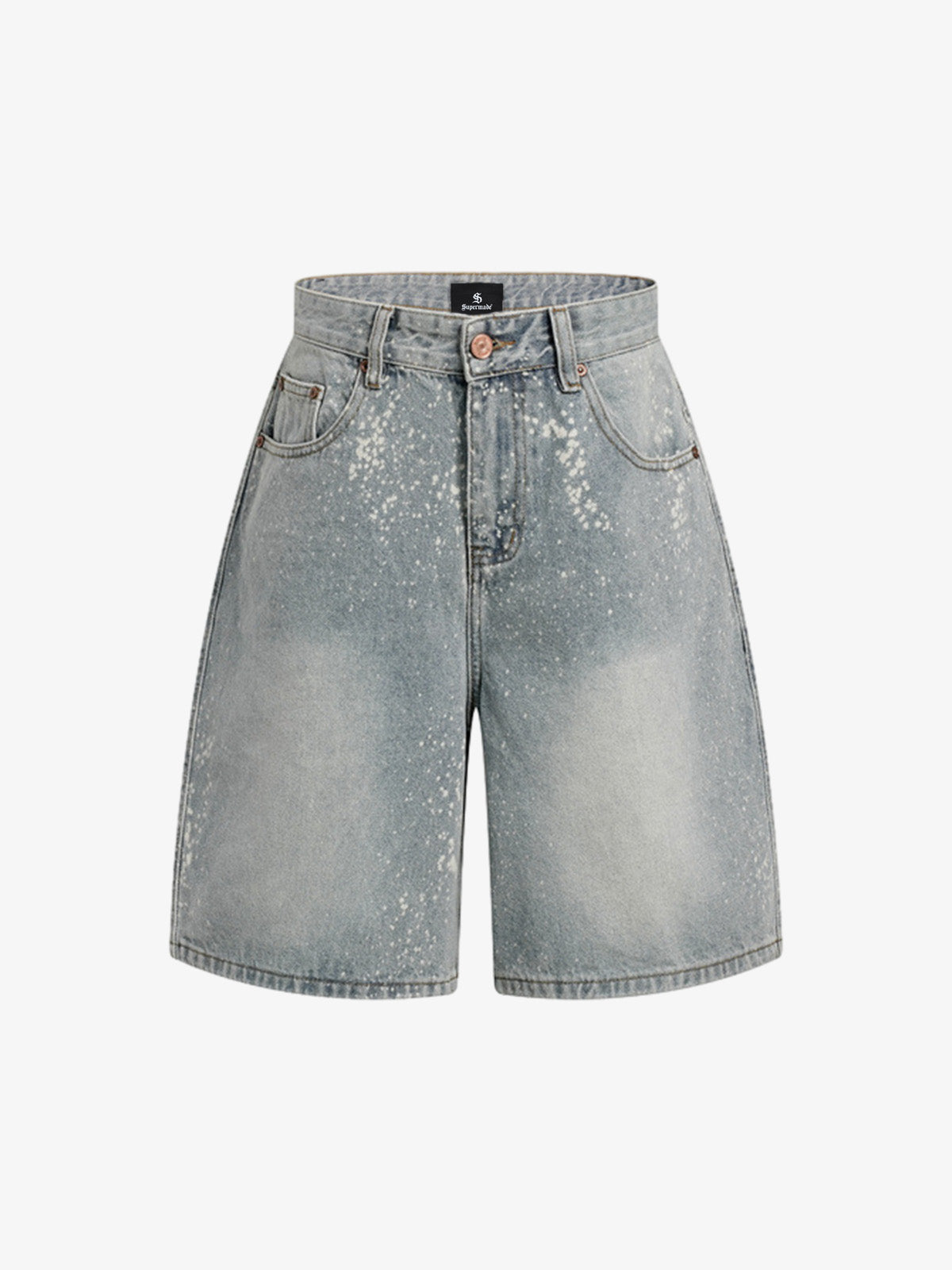 Jeansshorts mit Farbspritzern