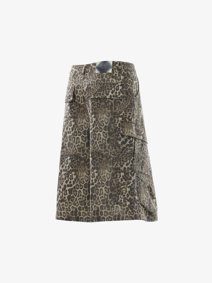 Vintage Leopard Cargo Shorts 