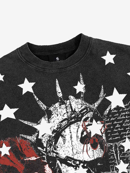 Distressed Supernatural Crop Tee